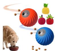 Genérico Zoomie Buddy 2.0, Zoomie Buddy Dog Toy, 2 in 1 Interactive Dog Balls ＆ Pet Feeder, Dogs Track Food Leaking Ball, Automatic Rolling + Feeding, USB-C Rechargeable (2Ball+3Ball Sleeve)