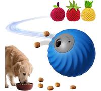 Genérico Zoomie Buddy 2.0, Zoomie Buddy Dog Toy, 2 in 1 Interactive Dog Balls ＆ Pet Feeder, Dogs Track Food Leaking Ball, Automatic Rolling + Feeding, USB-C Rechargeable (Blue Peach)