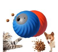 Genérico Zoomie Buddy 2.0 - Zoomie Buddy for Dogs,2 in 1 Interactive Dog Balls & Pet Feeder, Dog Track Food Leaking Ball,for Small or Medium Dogs and Cat (Orange+Blue)