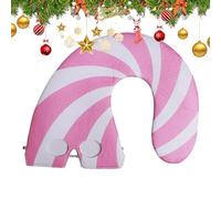 Generico Zuckerstangenmütze Weihnachten - Lustiger Zuckerstangenhut mit Gesichtsabdeckung | Festliche Wintermütze für Erwachsene & Kinder | Kostümaccessoire für Weihnachtsfeiern & Partys