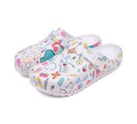 Genérico Zuecos de Enfermería Mujer Calzado Sanitario Antideslizante para Personal Hospitalario Impermeable Transpirable Zapatos Profesionales Ligeros(B,US 7=25cm=EU40)