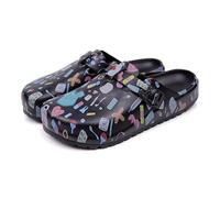 Genérico Zuecos de Enfermería Mujer Calzado Sanitario Antideslizante para Personal Hospitalario Impermeable Transpirable Zapatos Profesionales Ligeros(C,US 5.5=23.5cm=EU37)