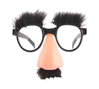 Genéricon bigote: pp 5.12 pulgadas, tontas con cejas | Cejas integradas, de nariz grandes, favores de fiesta de bigote para obras de teatro, convenciones cómicas, cosplay de películas