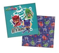 Generique - 16 Servilletas de Papel Azul PJ Masks 33 x 33 cm