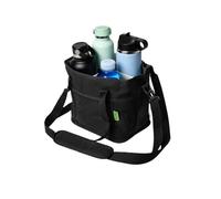 Générique 4 Compartment Insulated Drink Holder,Family Size 4 Compartment Drink Bag, with Adjustable Strap, Multiple Tumbler Carrier Caddy, For Hiking, Walking, Sports, Family Outings/Daily Use(Nero)