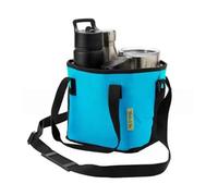 Générique 4 Compartment Insulated Drink Holder,Family Size 4 Compartment Drink Bag, with Adjustable Strap, Multiple Tumbler Carrier Caddy, For Hiking, Walking, Sports, Family Outings/Daily Use(BLU)