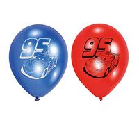 Generique - 6 globos de látex Cars 23 cm