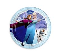 Generique - 8 Platos Azules Frozen 23 cm