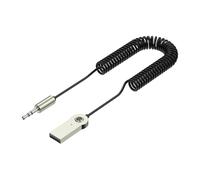 Générique Adapter Auto - Metallgehäuse 5.2 Chip, Aux Empfänger, Wireless Audio Receiver Klinke Musik Streamen, Freisprechanlage Mikrofon USB | Für KFZ Lautsprecher Handy