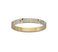 Générique Alianza de boda bicolor 3 mm 18 quilates MALHA - 48