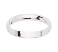 Générique Amira - Alianza de boda de oro blanco de 9 quilates, 3 mm, oro blanco 57