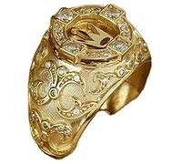 Générique Anillo de lujo para hombre de oro de 18 quilates con diamante natural