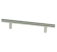 Générique - Asa bastón marechal diámetro de 12 mm para puerta o cajón de muebles de acero inoxidable macizo - Distancia entre ejes mm.96 - Largo mm.156 - Alto mm.32 - Ø mm.12 -