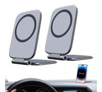 Générique Automobile Smartphone Cradle - Two Pack Slim Magnetic Grip, Adjustable Laptop Screen Clip, Strong Adsorption Base | Commuting Business Trip Accessories