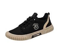 Générique Basket toile homme d'été Chaussures Casual pour Homme Chaussures Orthopédiques avec Lacets, Basket Suela Gruesa Confort Antideslizante para Tenis, De Caminar, Uso diario, Negro , 41 EU