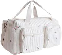 Générique Bolsa de pañales para mamá, ligera, acolchada, grande multiusos para cambio de maternidad y bebé para hospital y fin de semana, Tulipán, 480 x 260 x 220 mm