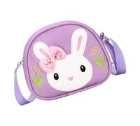 Générique Bolso de plátano para niña - Monedero portátil con diseño de conejo lindo - Pequeña de viaje de dibujos animados - Regalo escolar para niños y niñas, Morado., Se référer au descriptif