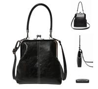 Générique Bolsos de piel sintética para mujer, con cierre de mosquetón, para el hogar, el trabajo, al aire libre, Negro , Se référer au descriptif