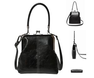 Générique Bolsos de piel sintética para mujer, con cierre de mosquetón, para el hogar, el trabajo, al aire libre, Negro , Se référer au descriptif