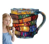 Générique Book Cup - Taza de bebida con asa | Taza vintage - Accesorio de degustación estética para amantes de la literatura, el hogar y el café