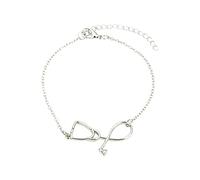 Générique Cadeau Fête des Mères Docteur Stethoscopes Bracelet Bracelet accessoires Beau cadeau fête des mères Message Mm Anillos, talla única, Metal, No es una piedra preciosa