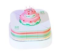 Générique Cake Calendar, 3D Memo Pad with Fun Design, 2026 Desk Decor, Tear Away Característica, Compact Size Function, Stationery Tool, Gift Accessory for Study Room Bedroom School 3,23 x 3,23 x 2,44