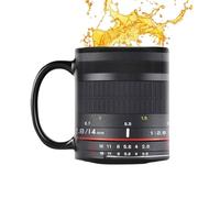 Générique Camera Lens Coffee Cup, Travel Coffee Cup, Ceramic Mug, Tea for Photographers, 9,5 x 9,5 x 8 cm Photography Gift Tazas, Birthday Picture Making, Funny Glass for Women