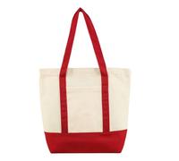 Générique Canvas Tote Bag, Colorful Shoulder Carryall, plegable Travel Organizer, Reusable Grocery Holder, Large Handbag, Ideal para School, Work, Compras, Beach, Kids, Adults, Daily Use, rojo, Se