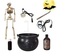 Générique Cauldron Halloween Decor, Floating Potion Bottle Display, Festive Prop for Kitchen Mantel Garden, Diffuser Fog Element Decoration, Indoor Table Accent Spooky Party Setup Yard Room Scenes