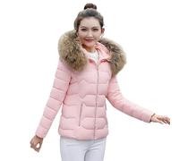 Générique Chaqueta polar ligera con capucha para mujer, abrigo térmico corto para invierno, ajuste práctico, con bolsillos con cremallera, ideal para actividades diarias al aire libre