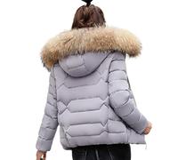 Générique Chaqueta polar ligera con capucha para mujer, abrigo térmico corto para invierno, ajuste práctico, con bolsillos con cremallera, ideal para actividades diarias al aire libre