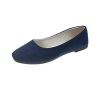 Générique Chaussure femme confortable ete,sandalia plana para mujer, sandalia, color caramelo, suela plana, mula punta poco profunda, zueco cómodo diario, azul marino, 42 EU