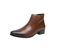 Générique Chaussure Homme Cuir Bottine, Chelsea Boots Homme Cuir Noir, Chaussures Bottine De Ville, Chaussures Casual sans Lacets, Suela Flexible Antideslizante, Bottines Style Vintage, marrón, 39 EU