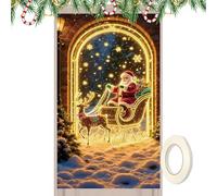 Générique Christmas Door Cover - Christmas Door Banner | 70 x 35 pulgadas fluorescencia Holiday Sign for Porch Farmhouse Indoor Outdoor Home| Christmass Front Doors Decoration Covers