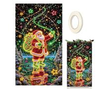 Générique Christmas Door Cover - Christmas Door Banner | 70 x 35 pulgadas fluorescencia Holiday Sign for Porch Farmhouse Indoor Outdoor Home| Christmass Front Doors Decoration Covers