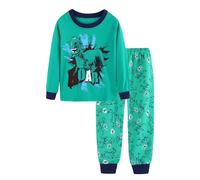 Générique Conjunto de ropa para niños - Vacaciones Deporte Pijama para niños Chic Cartoon Camisa de Manga Larga Cuello Redondo Y Pantalones Suaves Ropa Otoño E Invierno