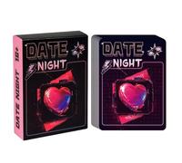 Générique Couple Game, Card Deck, 50-Sheet Romantic Conversation Prompts with Relationship Questions, Fun Talking Activity for Travel Road Trip Wedding Honeymoon, Multicolor