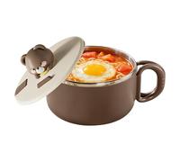 Générique Cuenco de fideos con tapa, escurridor integrado, impermeable y aislante térmico. Tazón de sopa de fideos perfecto para estudiantes, hogar, oficina, exterior, viajes, tren