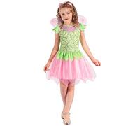 Generique - Disfraz de Hada Verde y Rosa Niña - M 7-9 años (120-130 cm)