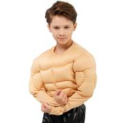 Générique Disfraz de pecho acolchado ideal para fiestas de disfraces y disfraces de Halloween para niños pesados (beige, 10-12 años)