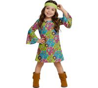 Generique - Disfraz Hippie Floreado para niña