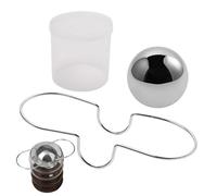 Générique Edelstahl Espresso-Kühlkugel Set mit Ständer - Wiederverwendbare Eiskugel für Kaffee & Whiskey - Schnelle Kühlung Ohne Verdünnung - Zubehör für volles - INKL. Aufbewahrungsbox