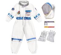 Générique Enfant costume di halloween da astronauta abito da spettacolo Disfraz Astronauta Niño con Astronauta Casco y Astronauta Guantes para niños, niñas Regalos Halloween (azul, 4-5 años)