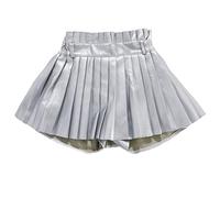 Générique Falda de baile con lentejuelas brillantes para niñas, jazz y ropa de calle, para fiestas y actuaciones infantiles, gris claro., 13-14 años