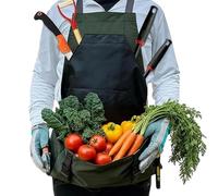 Générique Gardening Apron, Waterproof Work Smock, Cross Back Harness, Heavy Duty Storage Gear, for Women Men Gardeners Yard Farm Orchard Fruits Vegetables Picking Landscaping Collecting Use 335 gramos