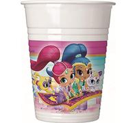 generique Juego de 8 Vasos de plástico Shimmer y Shine, Multicolor, PR89216