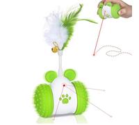 Générique Juguete interactivo para gatos, juego de gato eléctrico recargable, varita deslizante de 3,3 pulgadas, sueño, entretenimiento estimulante, juguete de ejercicio gatito divertido en casa,