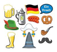 Generique - Kit photocall 10 Piezas Oktoberfest