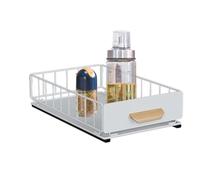 Générique Kitchen Sink Storage Rack, Pull Out Sliding Shelf Rack, Adjustable Height Kitchen Organizer, Perfect for Bottles and Cans of Different Heights, Space Saving, Easy Install