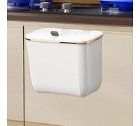 Générique Kitchen Trash Bin - Wall Mounted Basura Can, Waste Container with Lid, Small Dustbin for Cupboard Gabinete, Saving Kitchen Accessories Organizer, Convenient Mountable Trash Basket